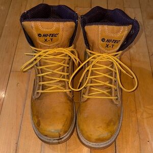 Hi-Tec X-T Men's Brown Lace-Up Steel Toe Work Boots